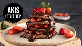 Chocolate Pancakes  Akis Petretzikis [upl. by Hoes]