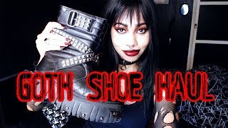 GOTH SHOE HAUL UNBOXING DEMONIA TUK Review  Try on [upl. by Henke]