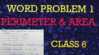 Word Problem Perimeter an Area Class 6 in Hindi [upl. by Ajoop]