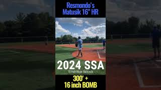 Resmondos Matusiks 16quot HR BLAST chicagoclassics softballleague sports softball 16inch [upl. by Odlanyar]