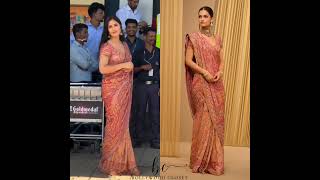 katrinakaif is wearing taruntahiliani Signature Hand Embroidered Kashida Paisley Saree ₹484900 [upl. by Neerhtak]