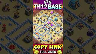 New TH12 Base for WarCWLTrophy Pushing 🔥 STRONGEST Town Hall 12 Base clashofclans [upl. by Farris]