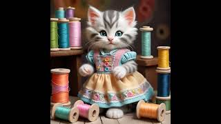 Dressmaker kitten [upl. by Harifaz]