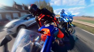 MOTARD vs GENDARME 👮‍♂️il a pris cher [upl. by Dreda]