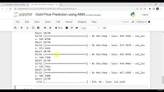 Lecture 52 Gold Price Prediction using ANN [upl. by Cutler]