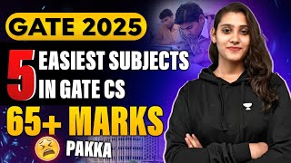 5 Easiest Subject in GATE CSE to Score 65 marks  GATE 2025 [upl. by Yticilef604]