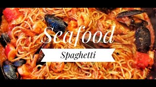 Seafood spaghetti Quickeasy and cheap new Versionأكلة سهلة وسريعة [upl. by Modestine]