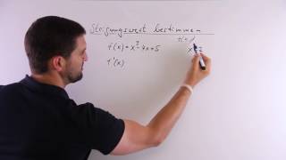 Steigungswert bestimmen mit 1Ableitung  Mathe by Daniel Jung [upl. by Assirehc9]