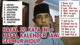 Menghafal kalender Jawa seumur hidup cara mudahsimpel dan akurat primbonjawa [upl. by Selmore]