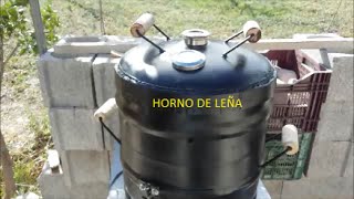 Horno de leña con barril de cerveza [upl. by Daniels]