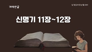 하루10분성경  개역한글  성경 통독  성경 듣기  매일 성경읽기  구약 신명기  성경 읽어주는딸 [upl. by Zielsdorf]