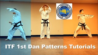 ITF 1st dan Patterns Tutorials  Kwang Gae  Po Eun  Ge Baek [upl. by Anirt788]