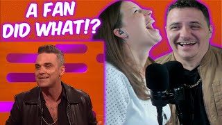 ROBBIE WILLIAMS TELLS THE WILDEST STORY EVER on The Graham Norton Show 🤯 REACTION [upl. by Etteniuq]