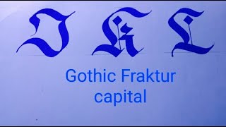 Gothic fraktur capital  calligraphy  J K L [upl. by Leiuqese]