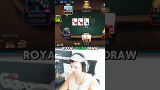 ROYAL FLUSH VS FLUSH 🤯 poker shorts [upl. by Nwahsid]