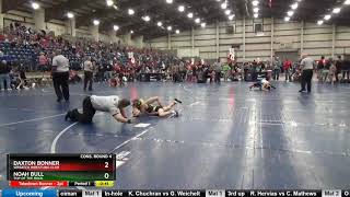 12U 78 Noah Bull Top Of The Rock Vs Daxton Bonner Wasatch Wrestling Club [upl. by Omrellug]