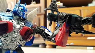 Optimus Vs megatron Transformers Stop Motion Special 900 Subscribers [upl. by Nuahs]