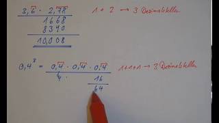 Multiplikation von Dezimalzahlen  Wie du Dezimalzahlen schriftlich muliplizieren kannst [upl. by Manheim]