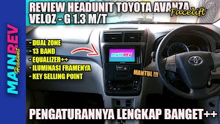 Pengaturannya lengkap banget  Review Headunit Toyota Avanza G 2021  Test Sound [upl. by Idonah]