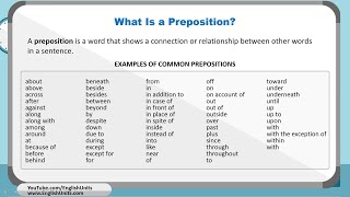 What Is a Preposition  Worksheet [upl. by Harday]