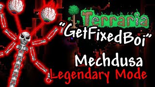 Mechdusa Boss Fight  Get Fixed Boi Legendary Master Mode  Terraria [upl. by Dubenko547]