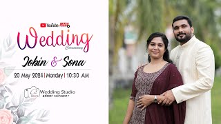 JOBIN amp SONA WEDDING LIVE STREAMING [upl. by Leifer]