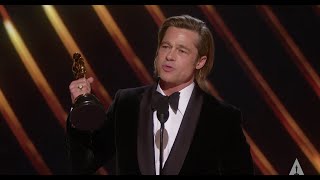 Brad Pitt Wins Best Supporting Actor [upl. by Hillier]