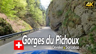 Driving through the Gorges du Pichoux in Switzerland🇨🇭 [upl. by Alyehc202]