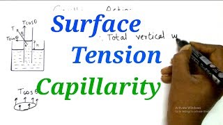 Capillary Action  Derivation amp Numericals  Surface Tension  Physics  HSC 12th Science [upl. by Aicineohp]