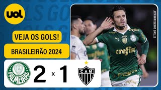 PALMEIRAS 2 X 1 ATLÉTICOMG  BRASILEIRÃO 2024 VEJA OS GOLS DE RAPHAEL VEIGA E HULK [upl. by Caz483]