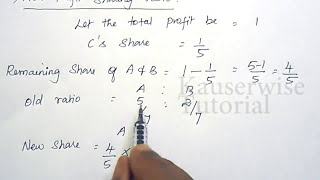 1 Admission of a Partner New Profit sharing Ratio amp Sacrificing Ratio with Solved Problem [upl. by Pritchett]