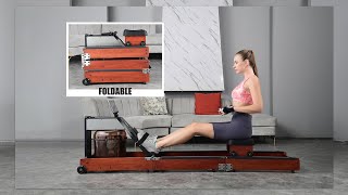 Foldable Water Rowing Machine  Fullbody workout at home [upl. by Edan813]