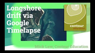 Longshore drift via Google Timelapse [upl. by Eniluap]