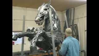 Artist Dwayne Cranford LifeSized Horse Sculpture [upl. by Placidia]