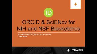 ORCID amp SciENcv Tutorial [upl. by Weir]