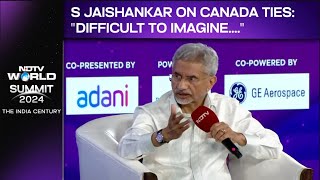 S Jaishankar On Canada quotDifficult To Imagine Current State Of Relationsquot  NDTV World Summit [upl. by Jalbert232]