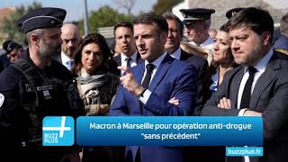 Macron à Marseille pour opération antidrogue quotsans précédentquot [upl. by Rooney937]