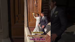 Il vestito da sposa moglie del calciatore Federico Chiesa [upl. by Ahtanaram87]