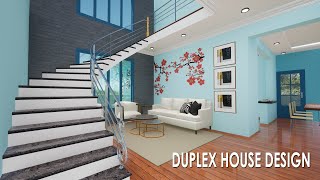 3050 feet  1500 sqft modern 5 bedroom duplex house plan as 3d home design [upl. by Frick167]