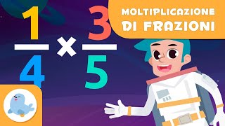 Moltiplicazione di frazioni nello spazio  Matematica per bambini [upl. by Eeleimaj]