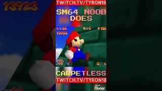 I GOT CARPETLESS IN MARIO 64 shorts supermario64 sm64 [upl. by Rianna]