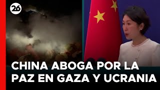 China reclamó una negociación para terminar las guerras en Gaza y Ucrania [upl. by Blondie144]