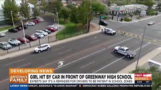 Parents react to girl being hit by car in front of Phoenix high school [upl. by Micheil]