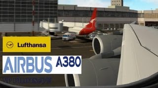 X PLANE 10  PilotsEYE AIRBUS A380 LUFTHANSA [upl. by Legge]