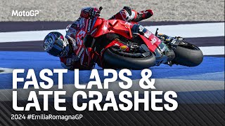 Crashes galore in the last 5 mins of MotoGP Practice 💥  2024 EmiliaRomagnaGP [upl. by Dnaletak455]