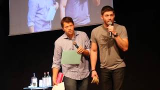 Funny JIBCon Moments 2015 Jensen and Misha [upl. by Aiem]