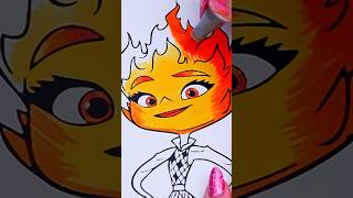 Coloring Ember 🔥 disney elemental pixar coloring art drawing [upl. by Leid]