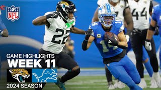 Jacksonville Jaguars vs Detroit Lions Game Highlights  NFL 2024 Season Week 11 [upl. by Velick]