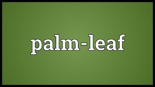 Palmleaf Meaning [upl. by Llemart]