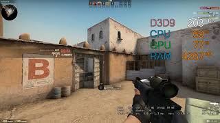 GeForce GT 1030 Intel Pentium Gold G5400  CSGO Benchmark Dust 2 720p [upl. by Nnair]